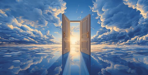 Foto op Canvas door and clouds, door to heaven, door to the sky. annai heaven doors © Yasir
