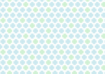 かわいい十字タイルが並んだカラフルなシームレスパターン背景_パターン2_青色