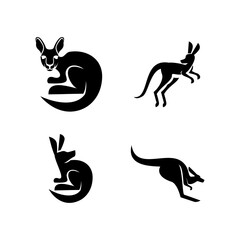 Kangaroo Logo icon design illustration