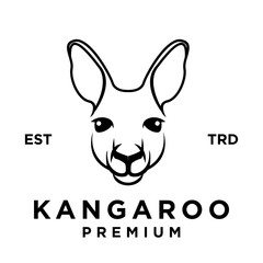 Kangaroo head face Logo icon design illustration