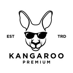 Kangaroo head face Logo icon design illustration