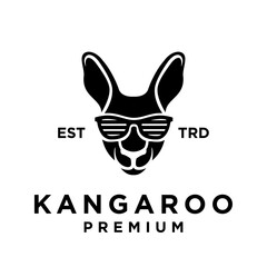 Kangaroo head face Logo icon design illustration