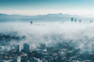 Smog vs. Clean cityscape: Sustainability's impact on climate change.