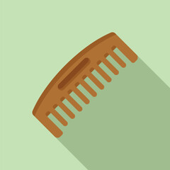 Craft comb icon flat vector. Factory fabric design. New work style