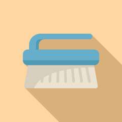 Tailor work brush icon flat vector. Machine equipment. Craft work sew