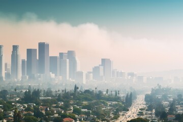 Smoggy cityscape: Sustainability's impact on climate change
