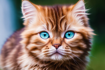 Obraz premium Adorable little kitten. A bunch of kittens. Adventures of a cute little kitten. Generative AI