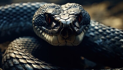 close up of a snake - obrazy, fototapety, plakaty