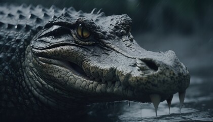 Obraz premium crocodile in the water