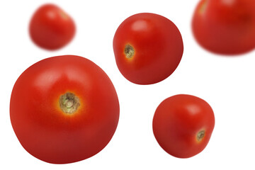 Falling tomato on transparent background png