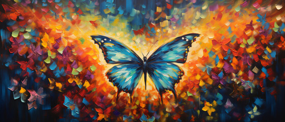 Obraz na płótnie Canvas Butterfly Impressionist