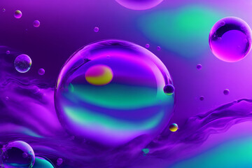 An amazing background with floating bubbles. Whimsical Bubble Delight. Generative AI