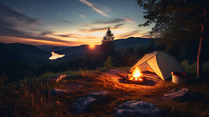 Fototapeta na wymiar Camping tent
