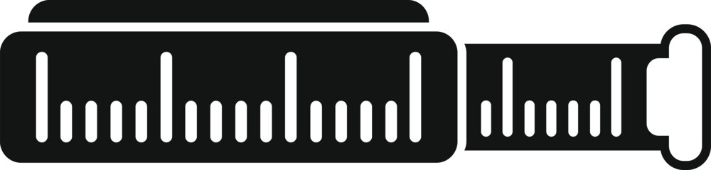 Measuring tape icon simple vector. Clothes meter. Craft decorative
