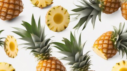 set of pineapple background