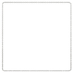 In this 3D render, metal chains are skillfully arranged into a square frame with rounded corners. The design is delivered in PNG format, ensuring a seamless and transparent background