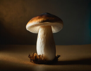 Aesthetic photos of mushrooms with beautiful and luxurious lighting