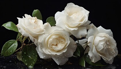 white roses
