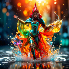 3d surreal design with ultra details, colorful generative art, shiny colors with HDR, surreal painting art - obrazy, fototapety, plakaty