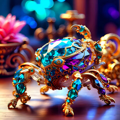 3d surreal design with ultra details, colorful generative art, shiny colors with HDR