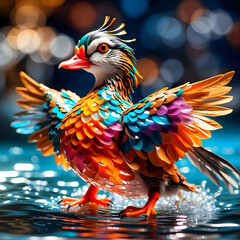 3d surreal design with ultra details, colorful generative art, shiny colors with HDR