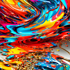 3d surreal design with ultra details, colorful generative art, shiny colors with HDR
