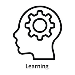 Learning vector  outline Design illustration. Symbol on White background EPS 10 File