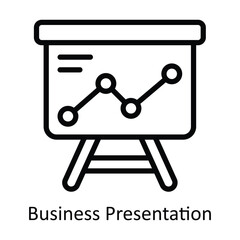 Business Presentation vector  outline Design illustration. Symbol on White background EPS 10 File