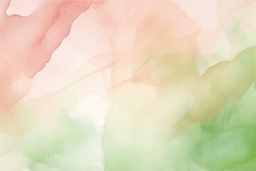 Soft Pastel Abstract Watercolor Design in Green and Pink.