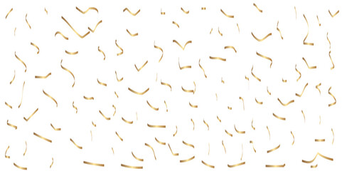 Abstract confetti golden glitter particles splatter on transparent background. Luxury golden glitter confetti that floats down falling bokeh celebration background.