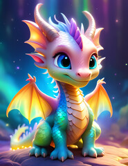 cartoon baby dragon fantasy