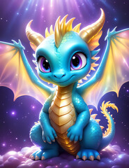 fantasy baby dragon cartoon