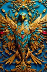 Fototapeta premium 3d surreal design with ultra details, colorful generative art, 