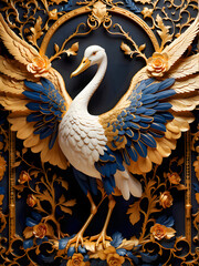 peacock in the temple