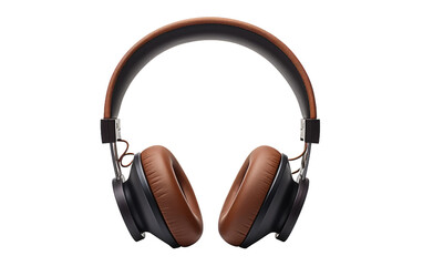 Amazing Brown Headphones or Headset Isolated on Transparent Background PNG.