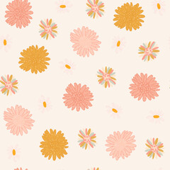beautiful flowers seamless pattern