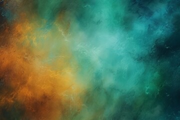 Vivid Ombre Color Blend Abstract with Fiery Blue and Green Hues.