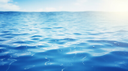 Beautiful blurred natural blue background with water