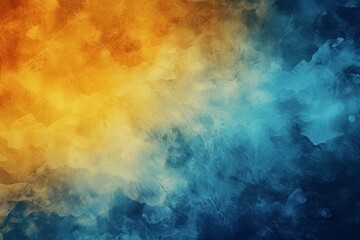 Fototapeta premium Fiery Blue and Golden Brown Abstract Color Gradient for Design