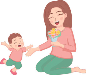Son gives mother gift