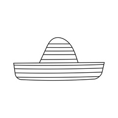 Sombrero icon vector. Headdress illustration sign. Mexico symbol or logo.