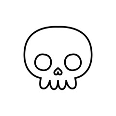 Scull icon vector. Day of the Dead illustration sign. Holiday symbol or logo.