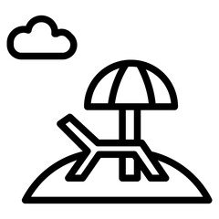 beach chair with umbrella  line