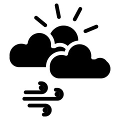 sunny with windy glyph