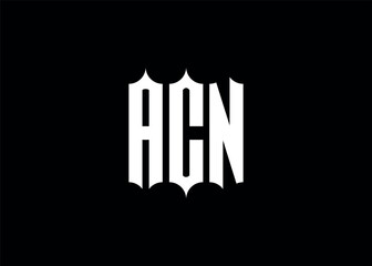 ACN initial monogram letter business logo