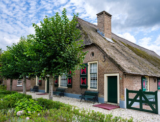 Fototapeta na wymiar Historical farm in in Oldebroek, Gelderland province, The Netherlands