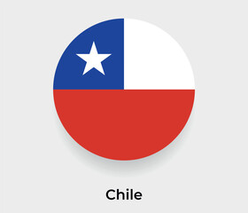 Chile flag bubble circle round shape icon vector illustration © Kuemin