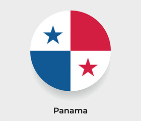 Panama flag bubble circle round shape icon vector illustration