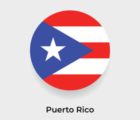 Puerto Rico flag bubble circle round shape icon vector illustration