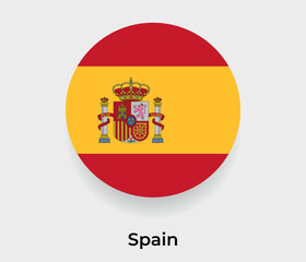 Spain flag bubble circle round shape icon vector illustration